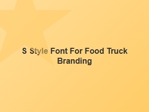 S-Style Retro Font for Food Truck Branding